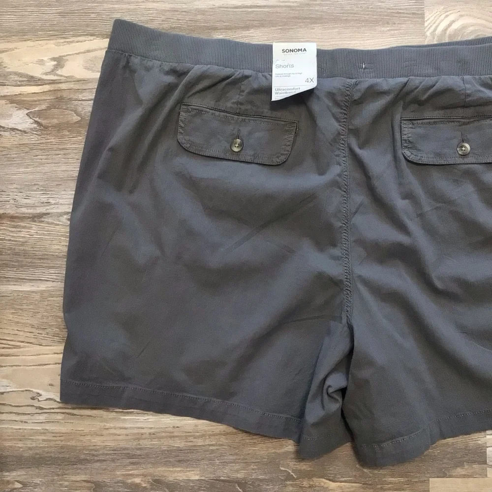 Sonoma Captive Gray Easy Pull On Utility Short Ultracomfort Waistband 4X NWT
